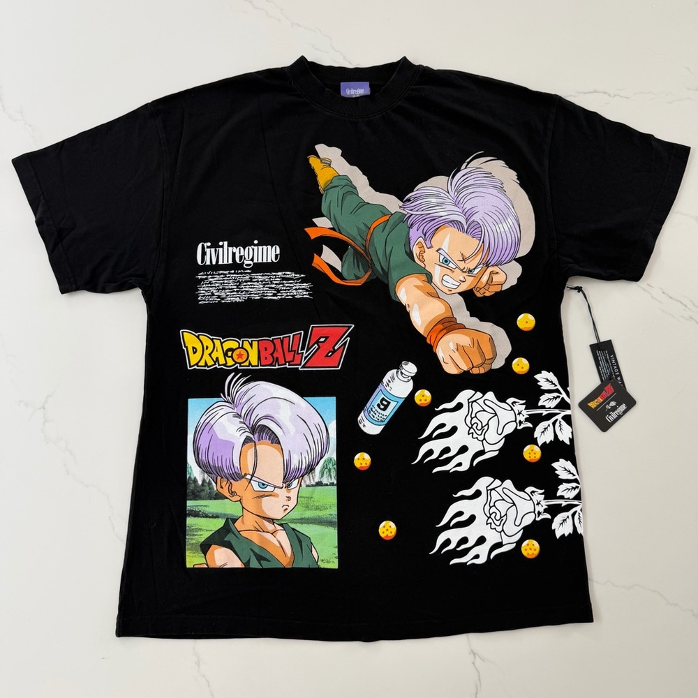 Civil Regime x Dragon Ball Z / DBZ Graphic Oversized Tee Size M NWT